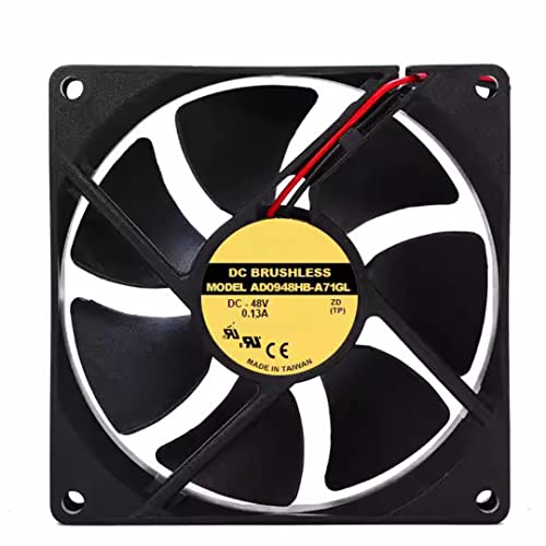 Fan 9025, para 9cm AD0948HB-A71GL 48V 0,13A 90x90x25mm Fan de resfriamento de 2 fios