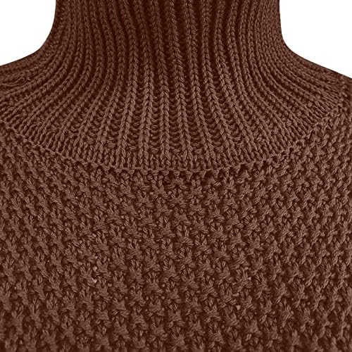 Suéter de outono de Trebin para mulheres, suéter de tamanho para mulheres suéter suéter embrulhando feminino de malha de tamanho grande feminino