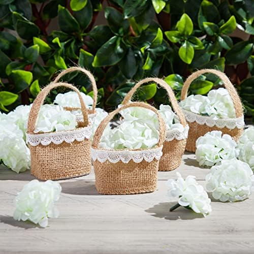 12 pacote mini cestas de estopa para mini favoritos de festa, decorações de mesa de ovo de páscoa