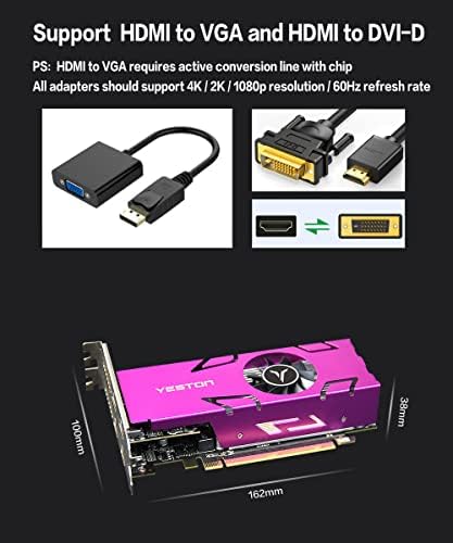VR-ROBOT YESTON RADEON RX 550 Cartão gráfico, 4 GB de 128 bits GDDR5 6000MHz 4 HDMI SLAPEL SLIPLIT SLIGE