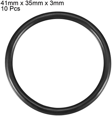 uxcell nitrile borracha o-rings, 41mm od 35mm id de 3 mm de largura, junta de vedação métrica de buna-n, pacote de 10