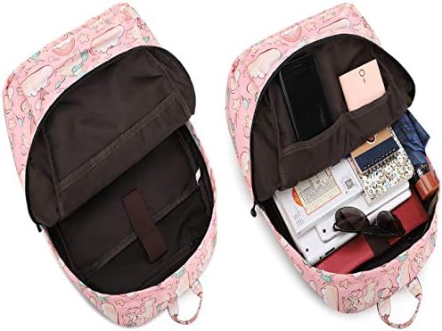 Am SeaBlue Teen Girls School Backpack Bag Set Stripe Middle High Bookbag