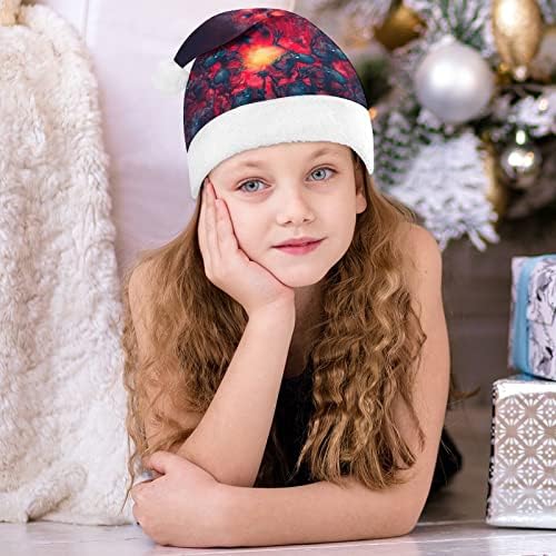 Bruxa e Horde Plush Chapéu de Natal travesso e bonitos chapéus de Papai Noel com borda de pelúcia e Decoração de natal de conforto