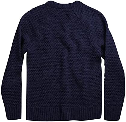 Suéter homens homens de cor sólida de cor sólida redonda do pescoço suéter de manga longa suéteres de roupas de manga comprida