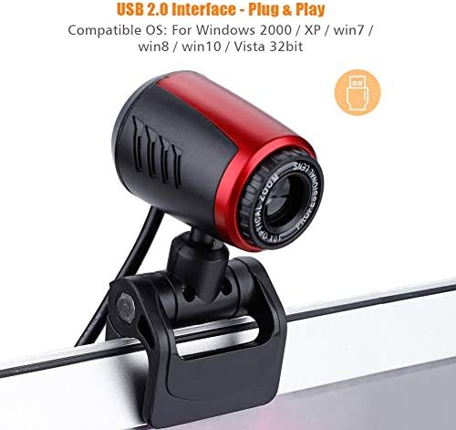 Câmera da web de equipamentos de saúde YOSOO, câmera USB Câmera de rotação de 360 ​​graus, câmera de laptop para desktop