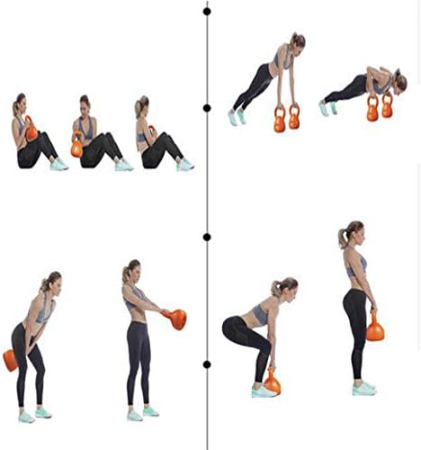 FOTEE Kettlebell para treinamento de força, chaleira de fitness Bell Dumbbells Barbell para treinamento funcional