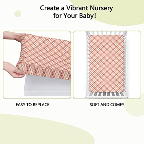 Mini-berço com tema quadrado, lençóis de berço, mini-berço portáteis de material Ultra Material Great para menino ou garotas ou