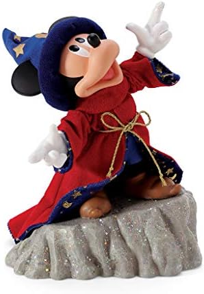 Departamento 56 Sonhos Possíveis Disney Fantasia 80º Aniversário Feiticeiro Mickey Mouse Feliz, 10 polegadas, Multicolor