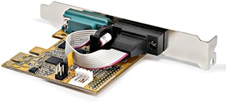 Startech.com PCI Express Express Interface Card, PCIE de porta dupla para cartão serial RS232, 16C1050 UART, suportes de perfil baixo/completo,