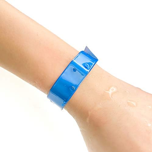 Pulseiras de plástico de ochan neon azul - 500 pacote de pulseiras para eventos Clube Music Meeting Party