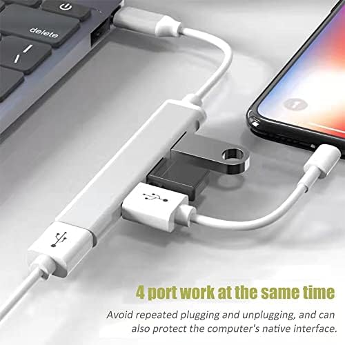 Hub USB, divisor USB de alumínio com 4 portas USB 3.0, hub de dados portáteis aplicável ao iMac Pro, MacBook Air, Mac mini/pro, Surface Pro, Notebook, laptop