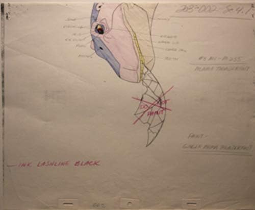 Terra antes do tempo, original 1988 - Don Bluth Studios - Modelo de cores Cel e desenho combinando com instruções de pintura
