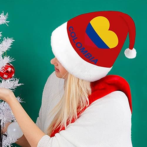 Amor Colômbia chapéu de natal chapéus Papai Noel Decorações de árvore de Natal Presentes de decoração de férias para adultos mulheres