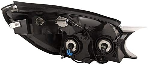 Faróis de faróis de halogênio pretos com lentes claras compatíveis com Buick Rendezvous 2004-2005 inclui motorista esquerdo e faróis