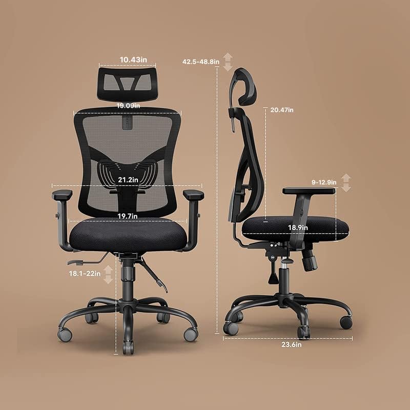 Presidente do escritório de Noblewell Cadeira de escritório ergonômico High Back Mesh Computer Chair com suporte lombar