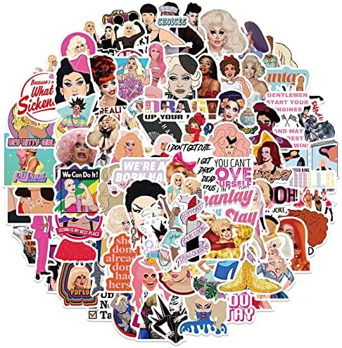 Rupauls Drag Race Stickers para laptop adolescente, 100pcs Moda Decalque de vinil à prova d'água Cool para homens adultos Bike Bike Bike Bike Bike Luggage Travel Case Phone