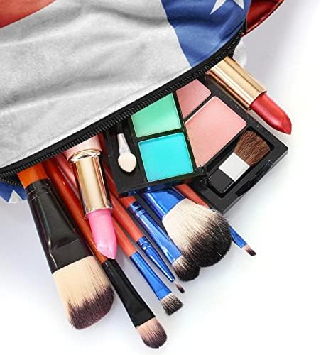 Bolsa de higiene pessoal, bolsa cosmética de maquiagem para homens, bandeira do chile