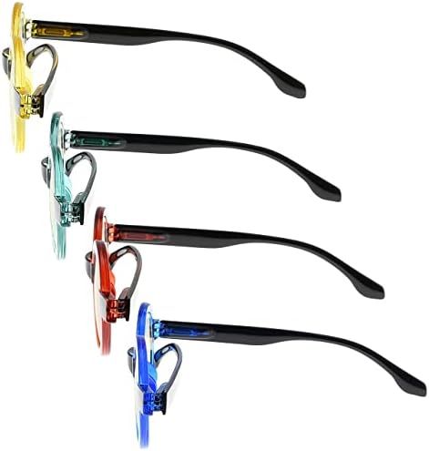 Eyekepper 4 Pack Liture Glasses Blocking Blocking Reound Computer Readers Women +0.75