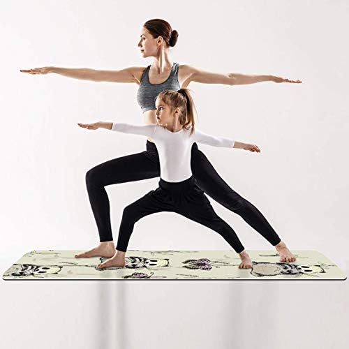 Exercício e fitness de espessura sem escorregamento 1/4 tapete de ioga com estampa de animal panda para ioga pilates e exercício
