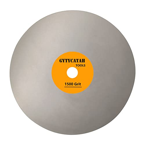 Gytycatah Diamond Lap Disc, 6 x 1/2 Arbor 400 Grit, Roda de volta com revestimento de diamante para gemia de pedra de cerâmica