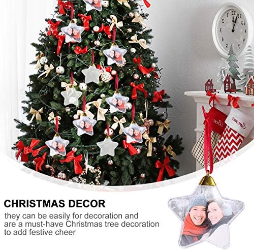 6pcs Christmas Photo Frame Ornamentos de Natal DeCors Decors Decorações de lembrança Decorações de Natal