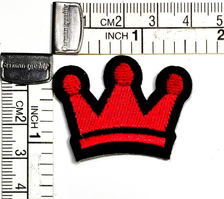 Kleenplus 2pcs. Mini Red Crown Iron on Patches Queen Cartoon Kids Fashion Style Bordado Motif Applique Decoration Emblem Fostume