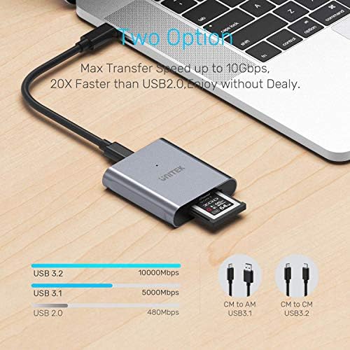 Pacote unitek 【】 USB C SD Card Reader e CFEXPress Tipo B Card Reader