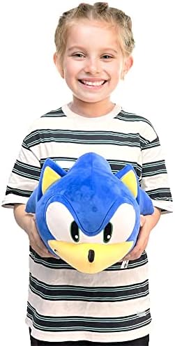 Cnaana Blue Sonic Hedgehog Plexush Pillow 15 polegadas de pelúcia brinquedo de pelúcia