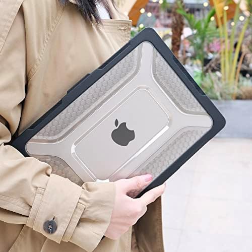 Caso de Batianda para M2 MacBook Air 13,6 polegadas 2022 Release A2681 Modelo, Proteção de Proteção Pesada com Honeycombas Cascado