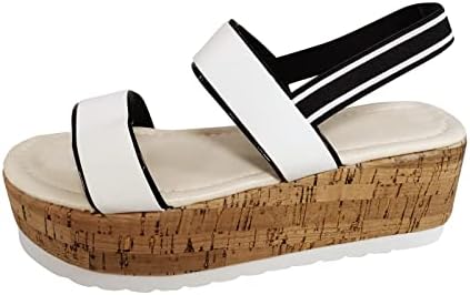 Sandálias de plataforma feminino de verão de verão redondo/quadrado