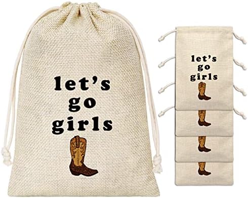 Sacos de presente para ressaca - Let's Go Girls - Algodão Bolsa de Presente para Party Bachelorette, Party de noivado, Casamento, Chuveiro