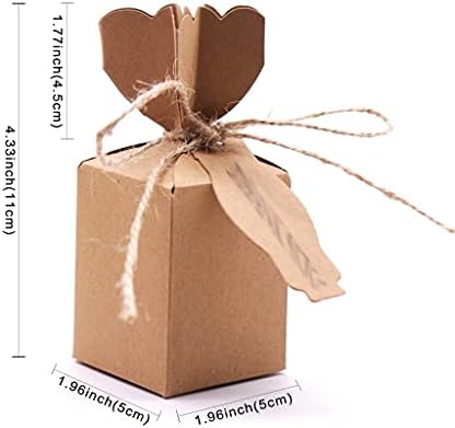 Walnut 10pcs Kraft Paper Brown Candy Bags Boxesthank You Cards For Christmas Wedding Party Favors Decorações com corda de cânhamo