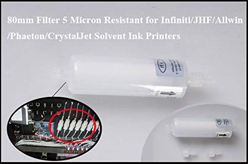 Filtro de tinta 8pcs/pacote de 80 mm 5 mícrons para infiniti/jhf/allwin/phaeton/cristaljet por impressoras de tinta solvente
