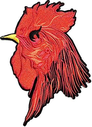 Kleenplus. Grande grande jumbo frango galo de frango costurar ferro em adesivos bordados Projetos de artesanato Acessório Costura Diy Emblema Cleafle