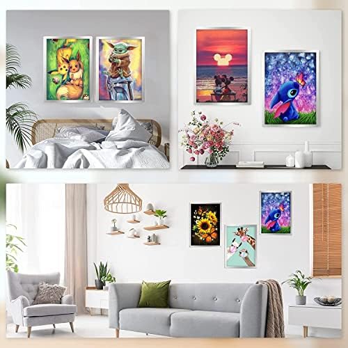 Diamond Painting Picture Frames para 30x40cm, Diamond Painting Art Canvas Frames 12 x 16, estrutura de arte magnética