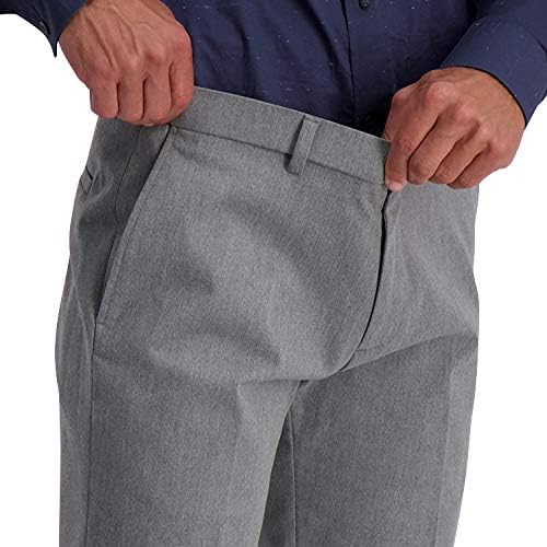 Haggar Men's Iron Free Premium Chaqui Chaque Slim-Straight Fit Front Flex Flex Casual Pant casual