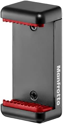 Manfrotto Mini Tripé com grampo de smartphone universal, Made in Italy, para iPhone com ou sem estojo, CSC, Vlogging, Videografia, Mkpixiclmii-BK