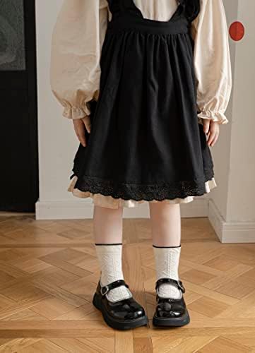 McOol Mary Girls Meias, crianças agitadas de briga para meninas, vestido de tornozelo de algodão fofo e meias pretas