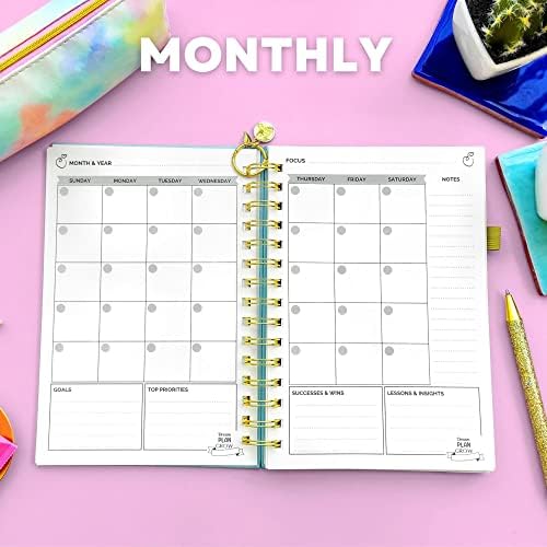 Planejador semanal Life & Apples - Planejador sem data da Agenda e Planejador de Goal Focus - Calendário semanal e