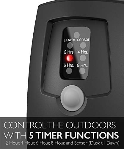 Timer de sensor de luz Fosmon Outdoor Fotocell, [UL listado] Pluxagem à prova d'água pesada com controle remoto, 2 tomadas