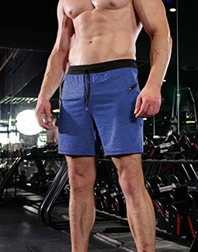 G gradual masculino de 7 shorts atléticos de ginástica seca de exercícios secos com shorts com bolsos com zíper
