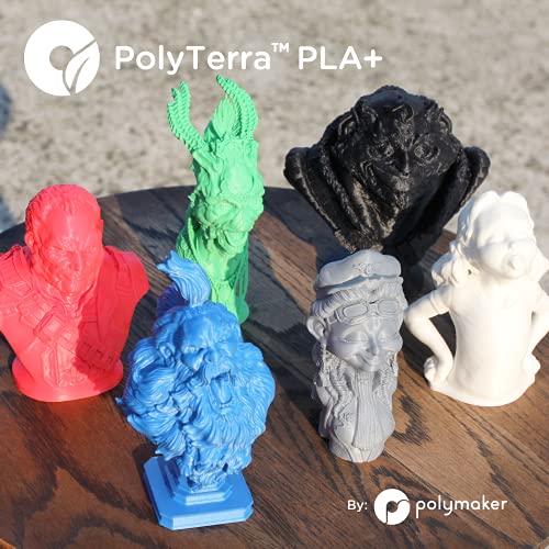 Polymaker PLA + Filamento da impressora 3D 1,75 mm, PLA Blue Plus Filamento 1.75 PLA Filamento Cetim superfície 1kg - Polyterra