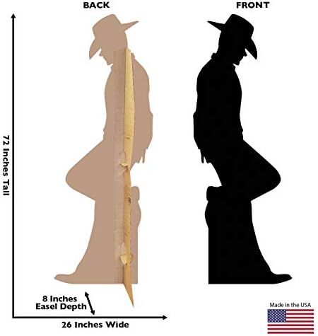 Gráficos avançados Cowboy Stand -up de cowboy silhouette silhouette de tamanho de papelão