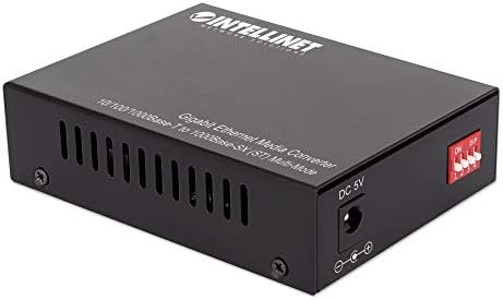 Intellinet Multimode St Gigabit Ethernet Fiber Media Converter, Autonegotiation, 10/10/1000Base-T a 1000Base-SX,