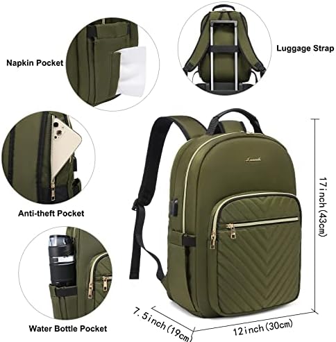 Backpack de laptop LoveVook para mulheres 15,6 polegadas, bolsa de mochila de viagem para mulheres bonitas, bolsa de laptop