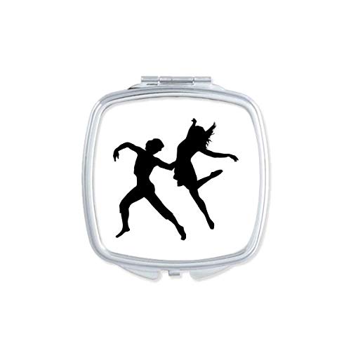 Duet Dance Dancer Sports Performance espelho espelho portátil compacto maquiagem de bolso de dupla face de vidro