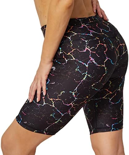 UIUO-UIPEU SHORTS BIKERS DE MONTAGEM PARA MULHERES LEGGINGS ATHLETICO RUNDO RUNDO DE YOGA IMPRESSO