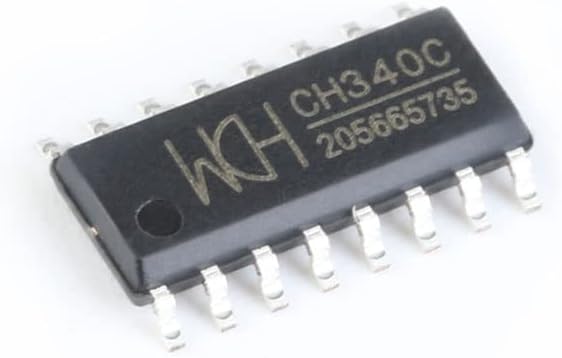 Jessinie 5pcs CH340C SOP-16 USB para adaptador serial Chip SMD CH340 SMD CHIP SERIAL OSCILLADOR DE CRISTAL