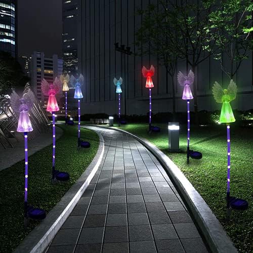 Luzes de anjo solar Decorativa ao ar livre - Família LED de descoloração da lanterna do jardim pátio do pátio de grama de
