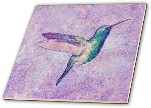 Hummingbird abstrato 3drose - azulejo de cerâmica, 4 polegadas